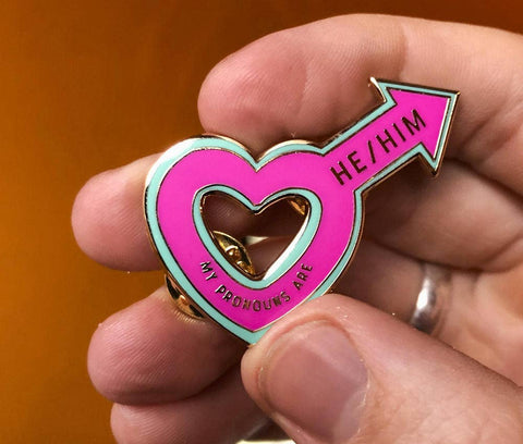 My Pronouns are He/Him Enamel Pin