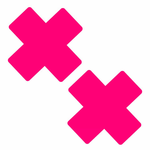 Neon Pink Temperature Reactive X Pasties | Neva Nude