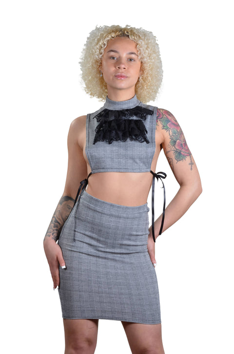The Secretary Gray Spanking Skirt