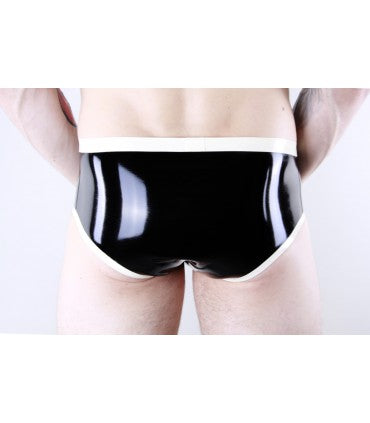 Trimmed Briefs White | Latex 101