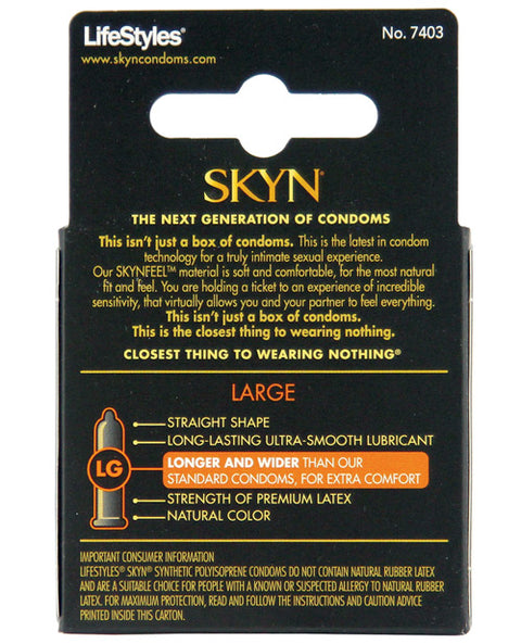 Latex Free Condoms Elite Large 3 Pack | SKYN
