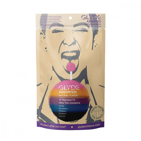 Organic Assorted Flavored Condoms 10pk | Glyde