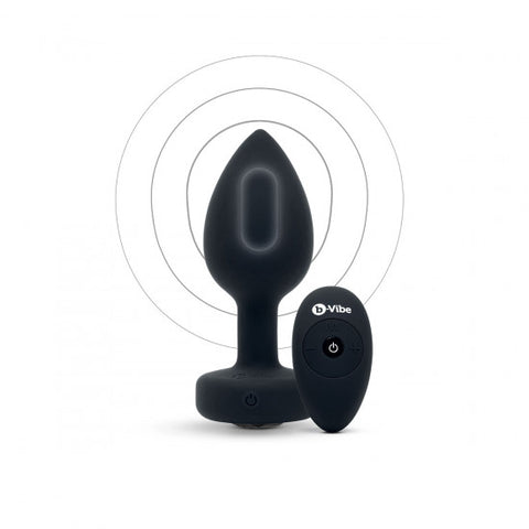 Remote Control Vibrating Black Jewel Plug | b-Vibe