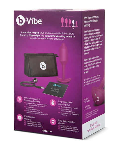 Vibrating Wighted Snug Plug (Rose) | b-Vibe