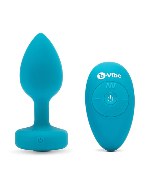Remote Control Vibrating Teal Jewel Plug | b-Vibe
