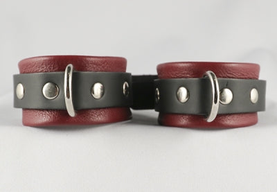 Cherry Kink Wrist Cuffs | Aslan Leather