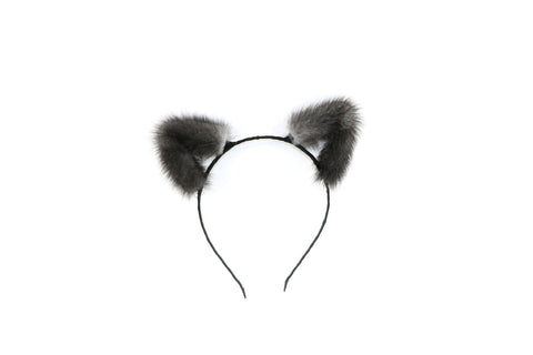 Mink Fur Cat Ears Headband
