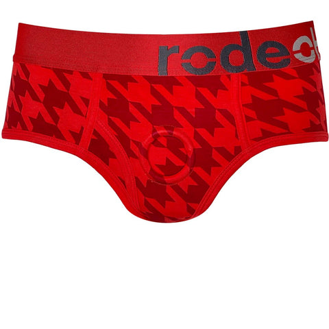 Red Houndstooth Classic Brief + Harness | RodeOh