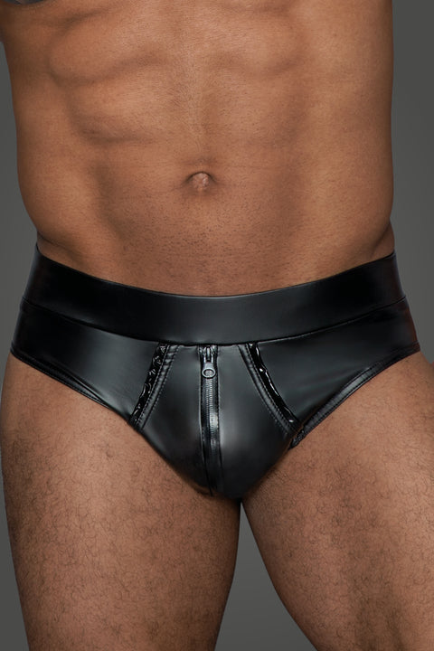 H065 Men's Shorts with Continuous Zipper | Noir