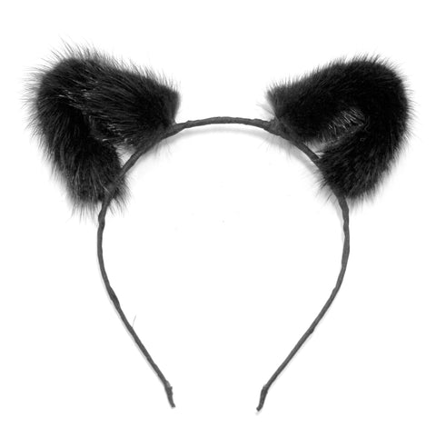 Mink Fur Cat Ears Headband