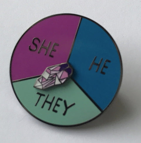 Pronoun Spinner Pin | New York Toy Collective