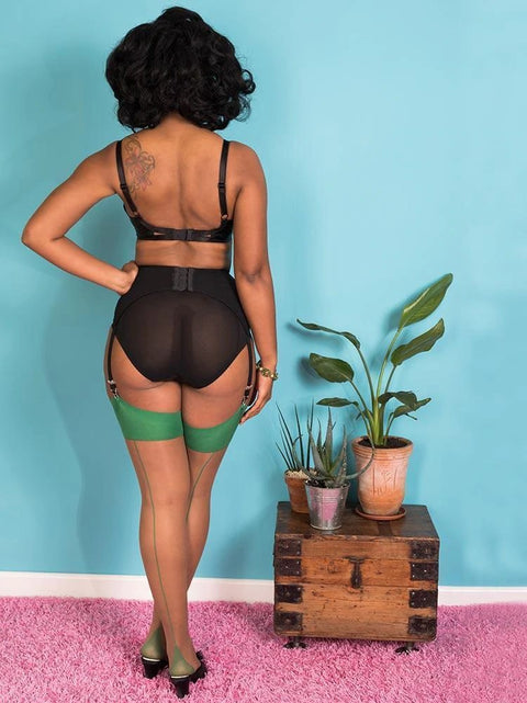 Seamed Stockings Nutmeg Green | What Katie Did