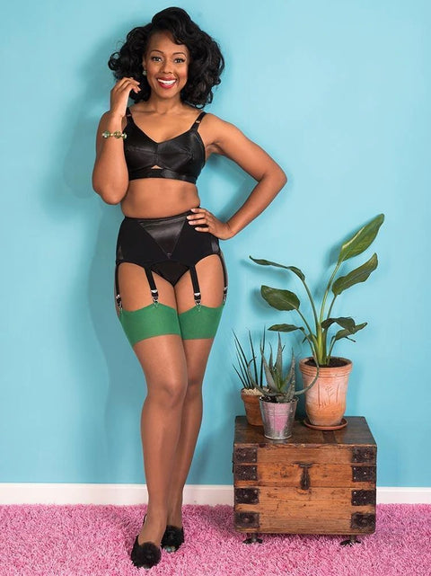 Seamed Stockings Nutmeg Green | What Katie Did