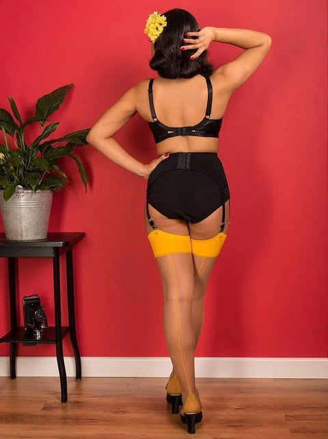 Seamed Stockings Champagne Mustard | What Katie Did